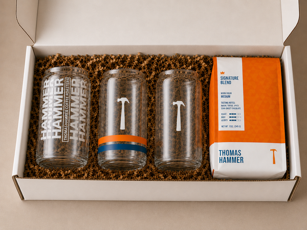 Father's Day Coffee & Hammer Beer Glass Gift Set